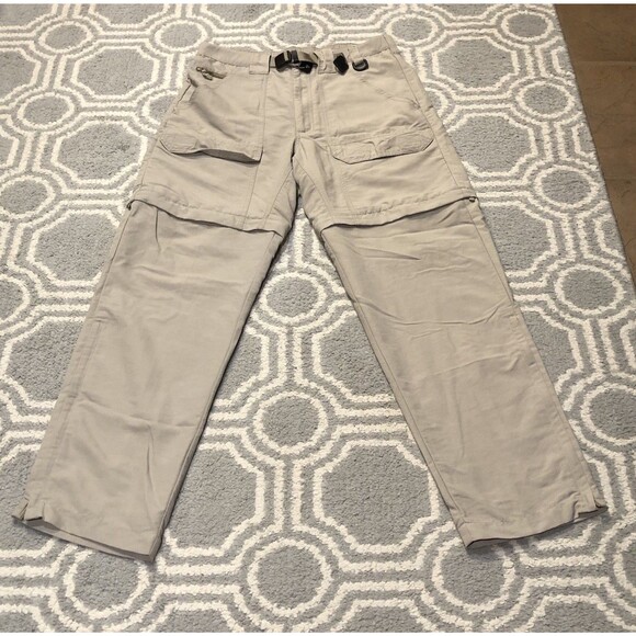 Cabela's Convertible Zip-Off Cargo Pants Shorts Mens 32x30 Tan Khaki Outdoor - Picture 1 of 7